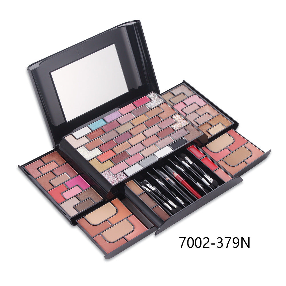 68 Colors Eye Shadow 8 Colors Blush 4 Colors Powder 3 Colors Eyebrow Powder Lipstick Makeup Set