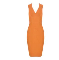 Womens V Neck Bandage Dress