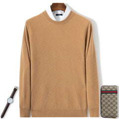 Men's Cashmere Sweater With Loose Fit Underneath The Pullover