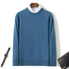 Men's Cashmere Sweater With Loose Fit Underneath The Pullover