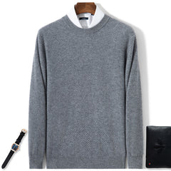 Men's Cashmere Sweater With Loose Fit Underneath The Pullover