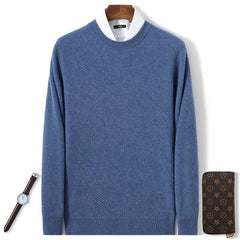 Men's Cashmere Sweater With Loose Fit Underneath The Pullover